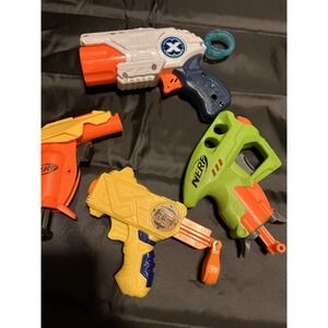 Lot Of 4 Dart Guns Including ZURU X Shot Excel Micro Nerf N Strike Nano Work